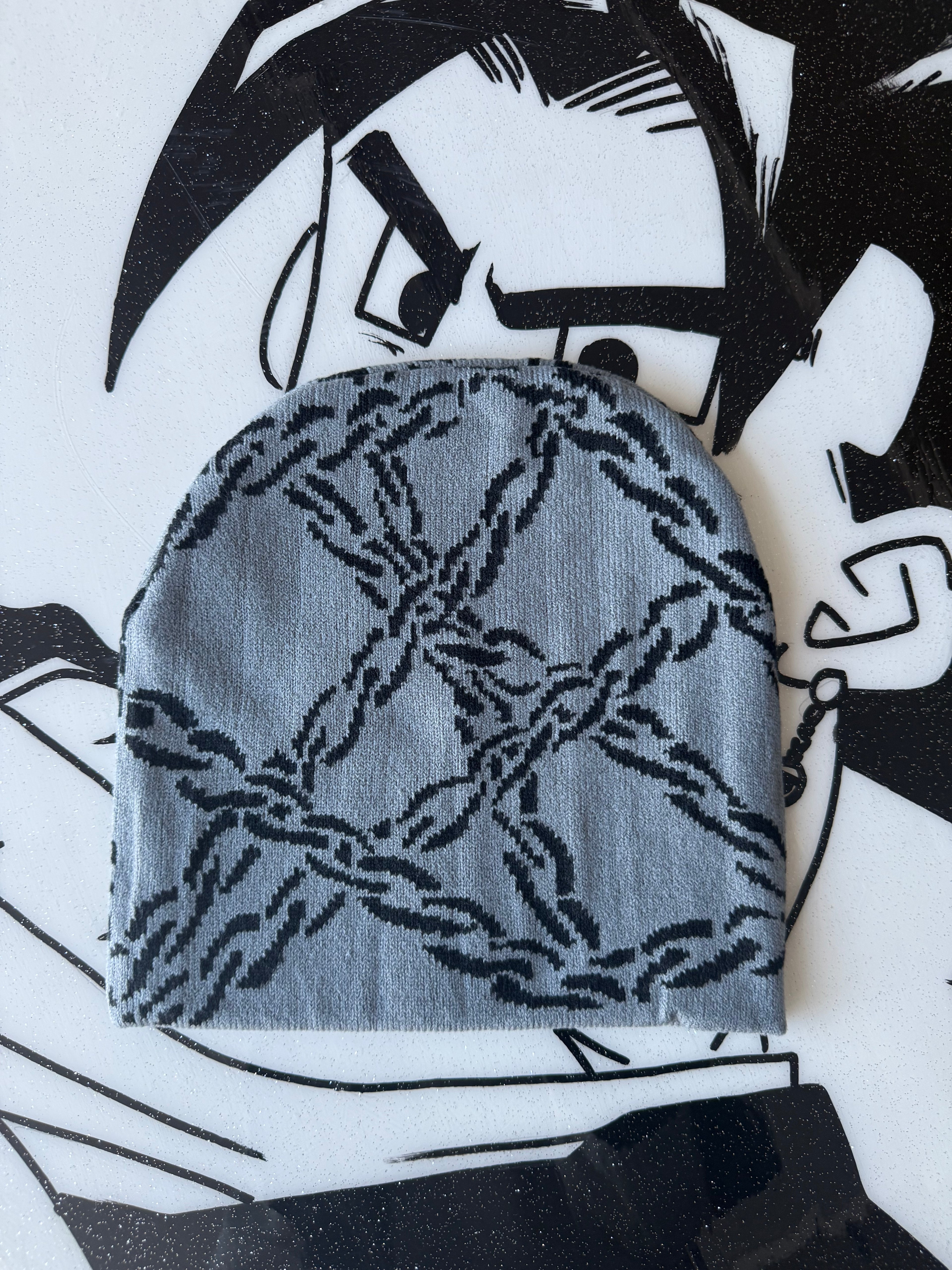 Grey Chain Beanie