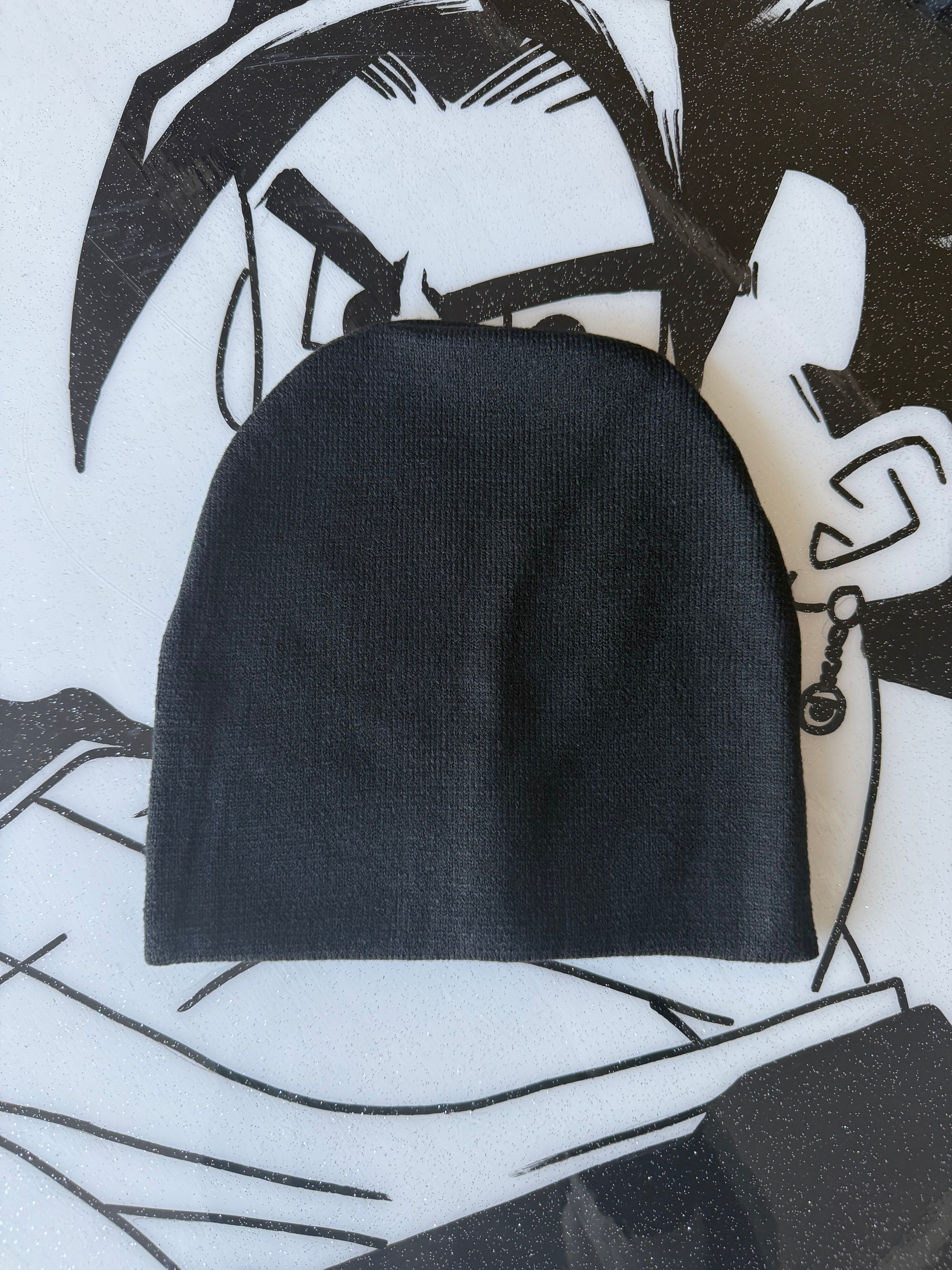 Black & Hot Pink Beanie