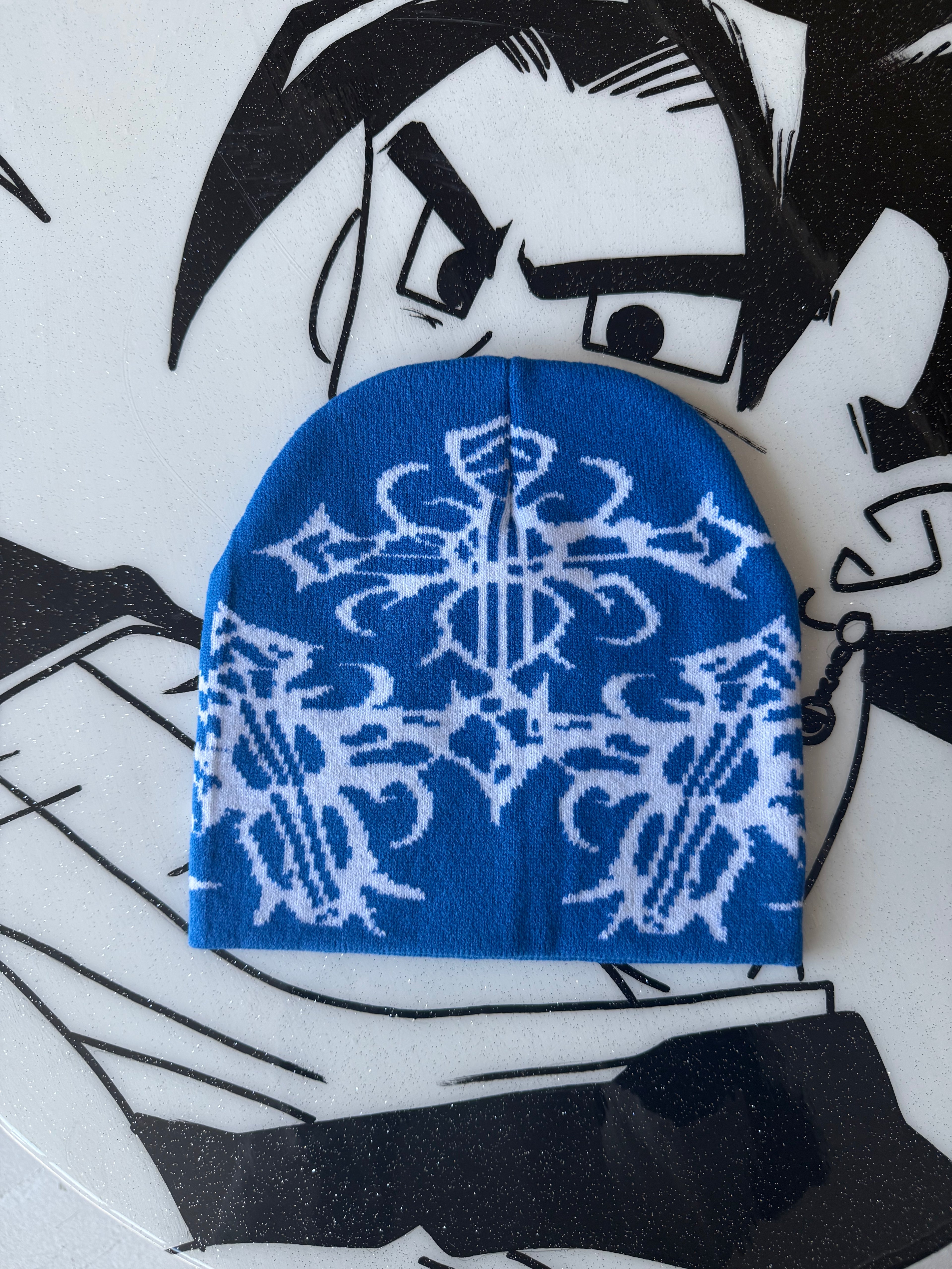 Blue Y2K Beanie