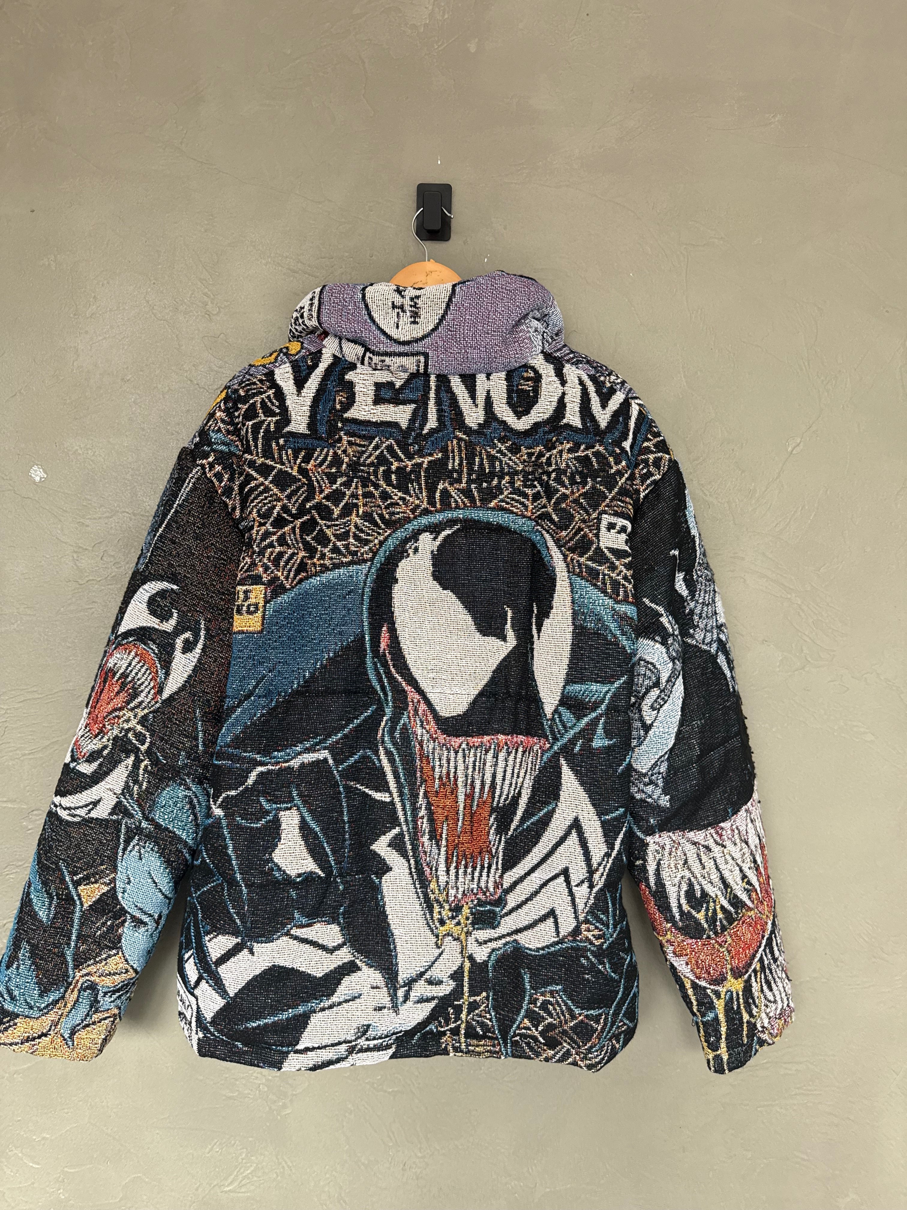 Venom Spider-Man Tapestry Puffer Jacket