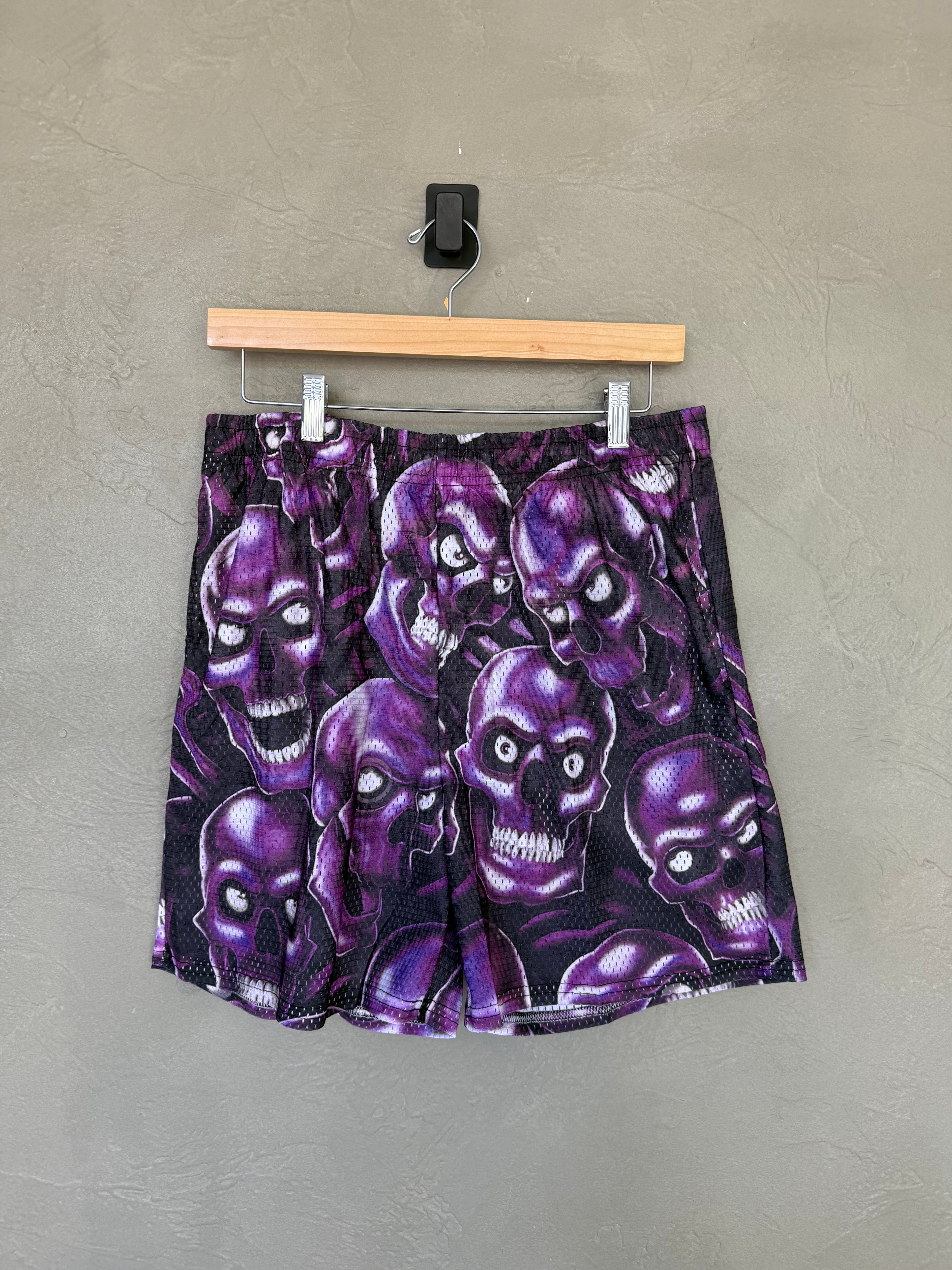 Skull Pile Mesh Shorts