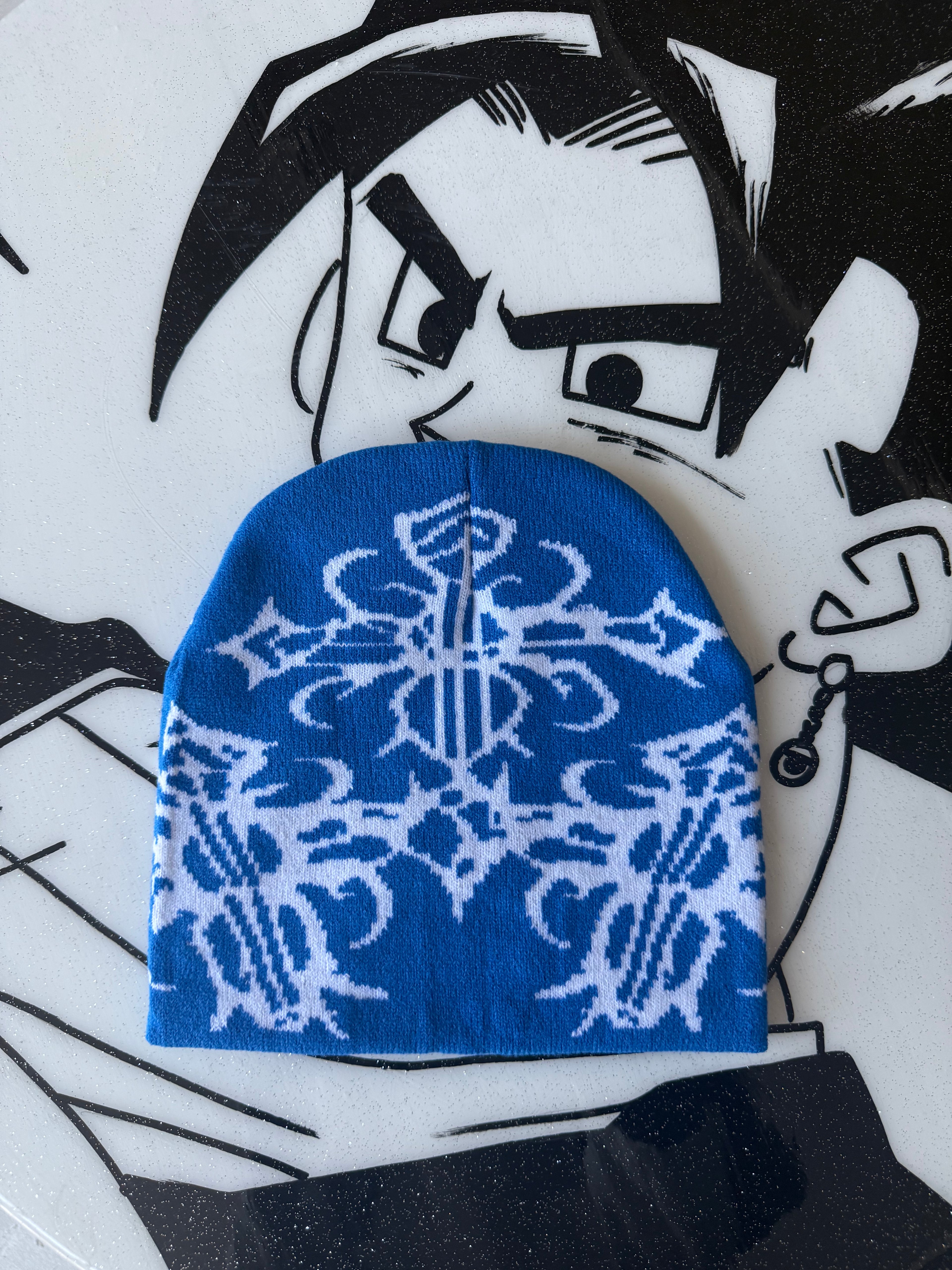 Blue Y2K Beanie