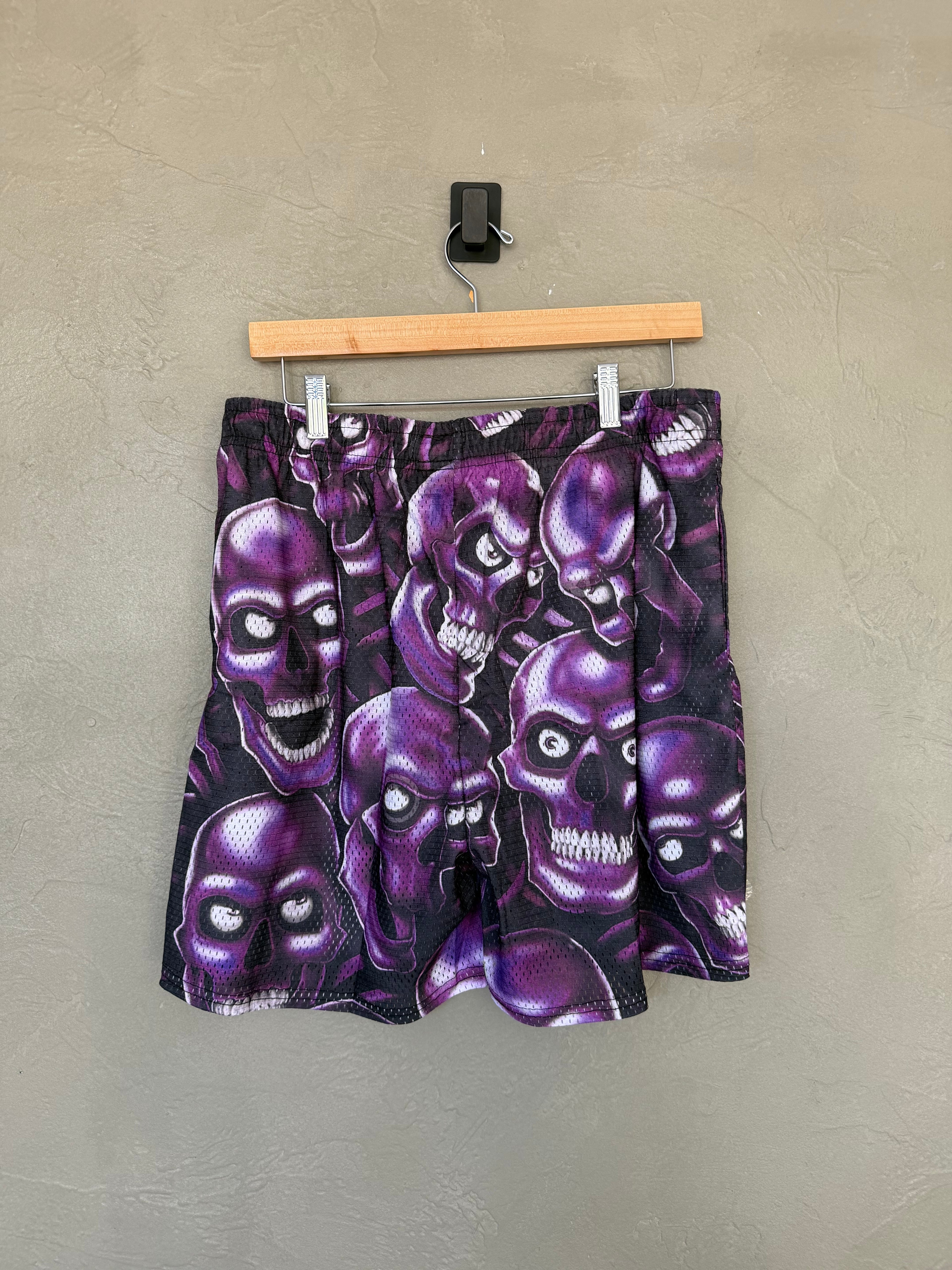 Skull Pile Mesh Shorts