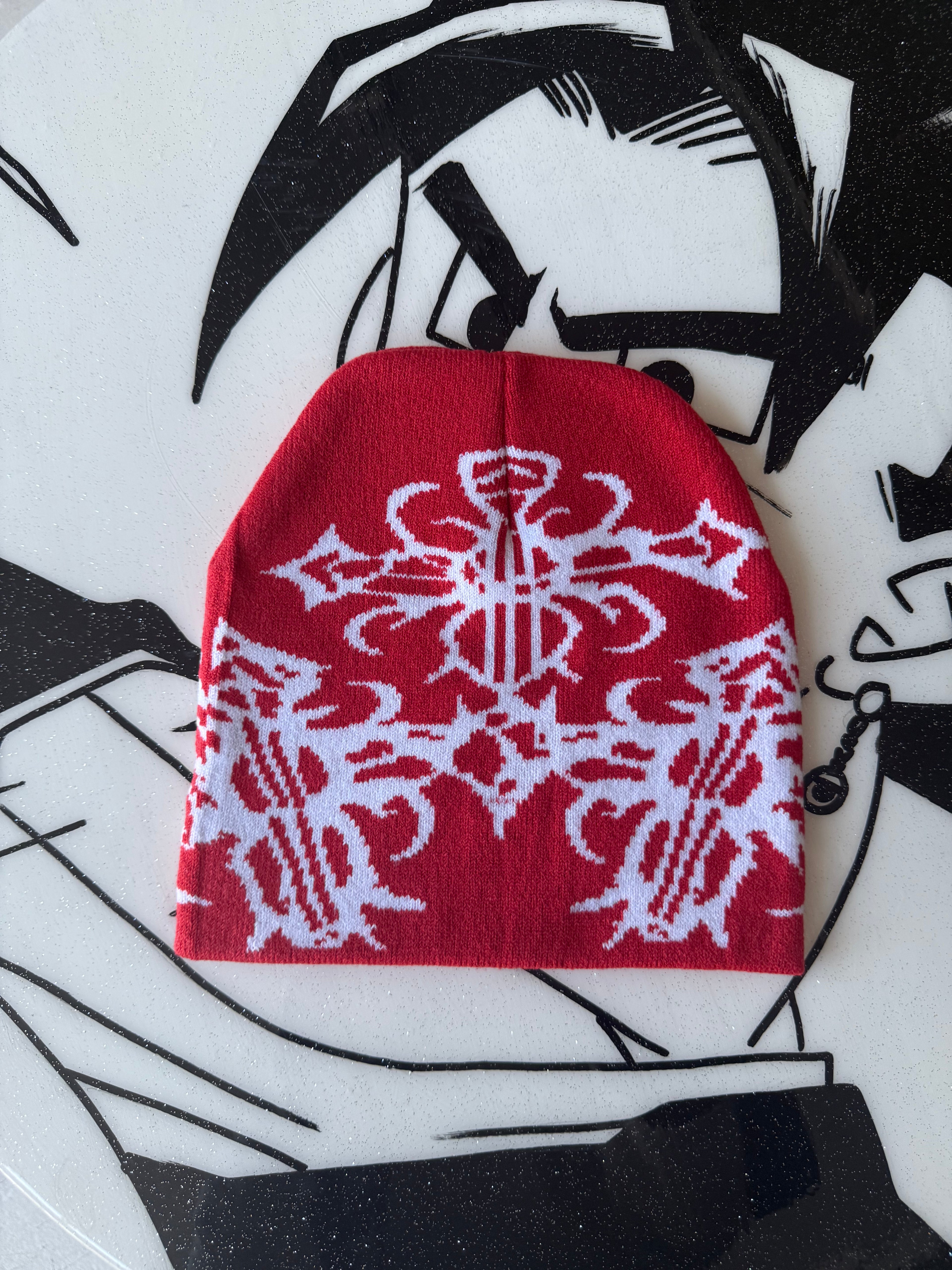 Red Y2K Style Beanie