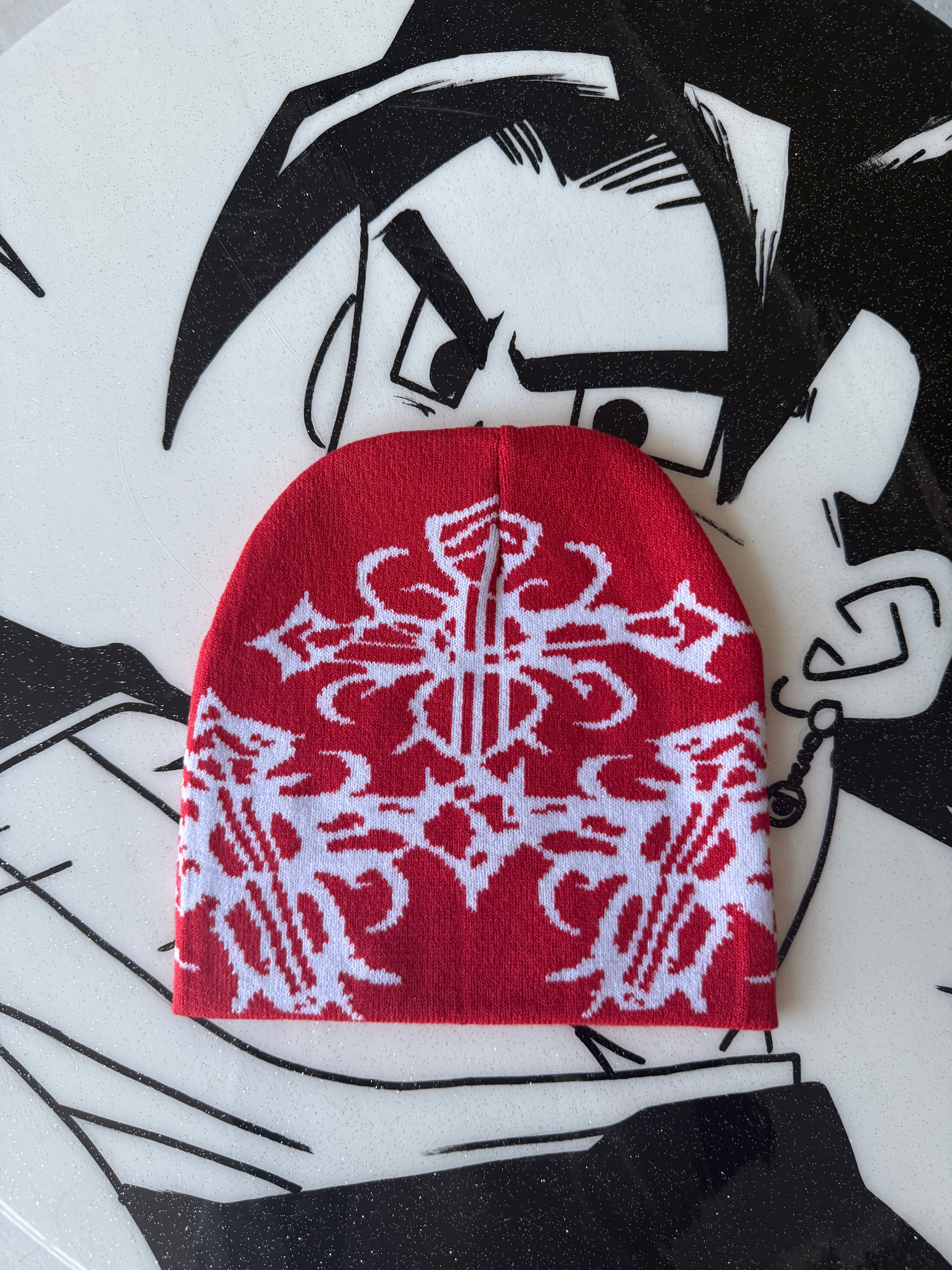 Red Y2K Style Beanie