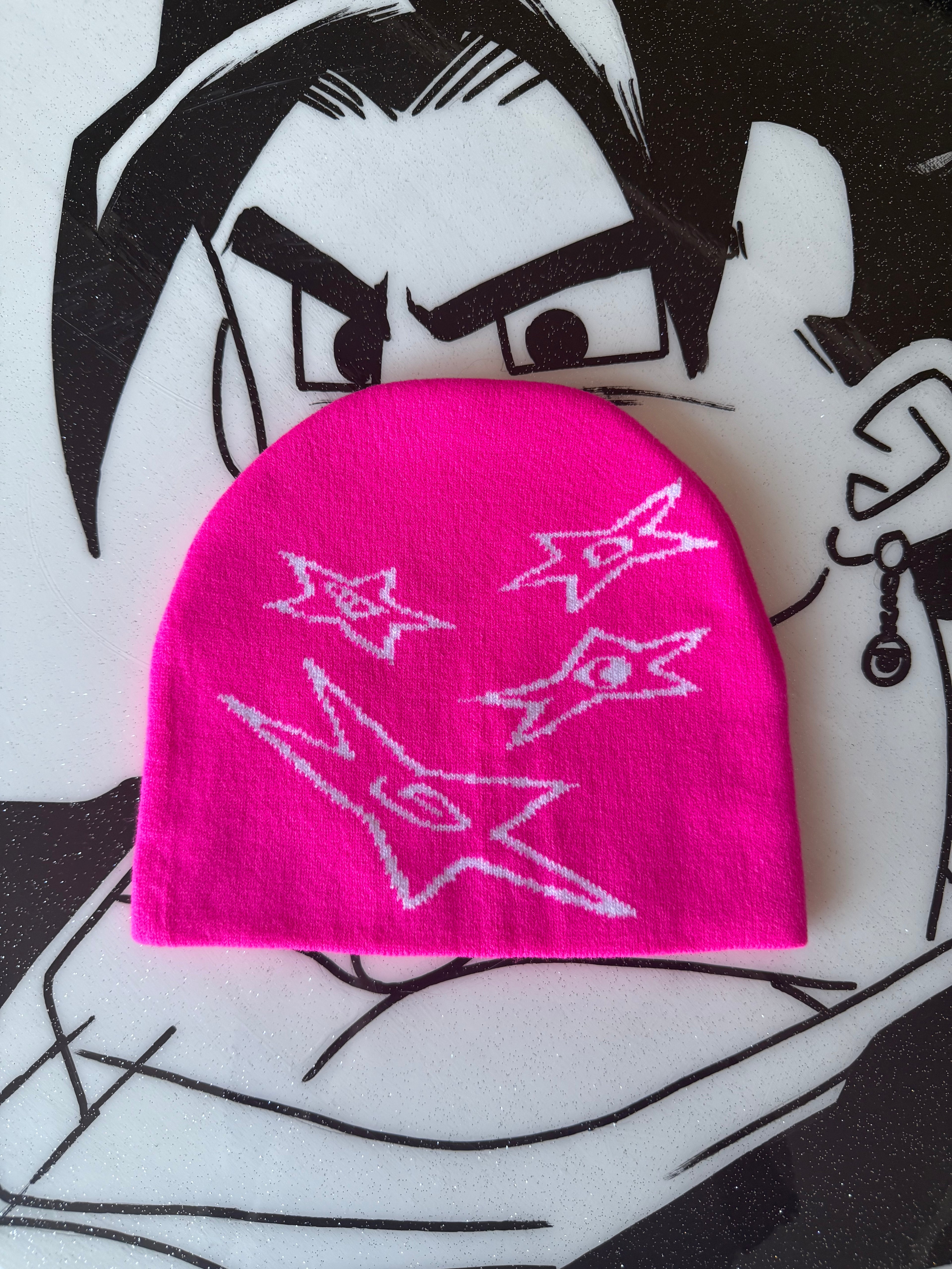 Hot Pink Star Beanie