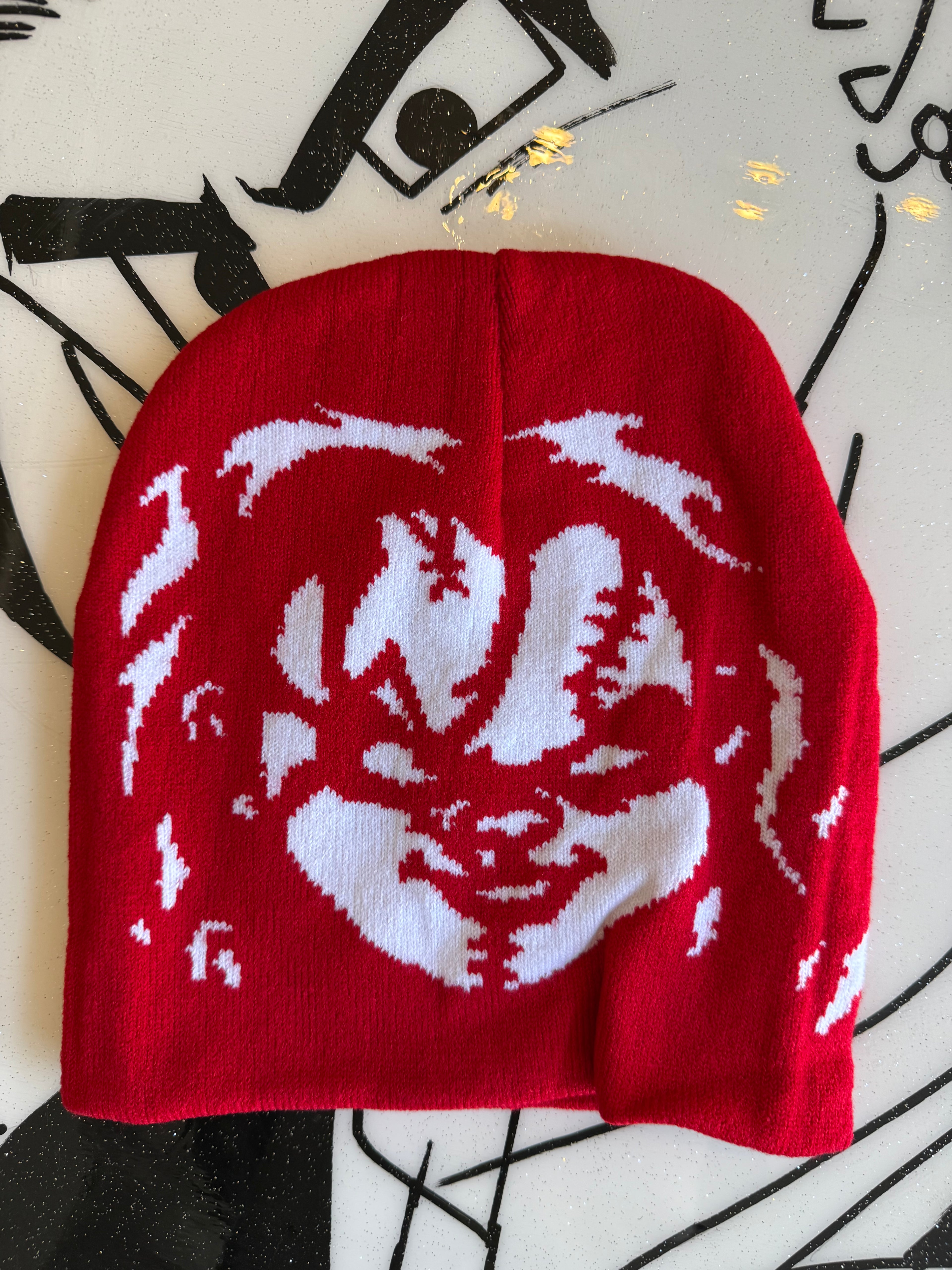 Red & White Chucky Beanie